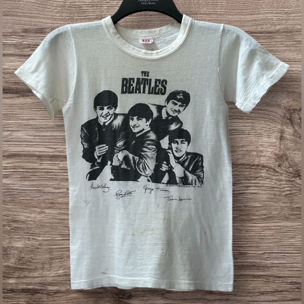 Vintage Very Rare The Beatles 1963 BVD NEMS Enterprises 1 Owner T Shirt 60s - Picture 1 of 16